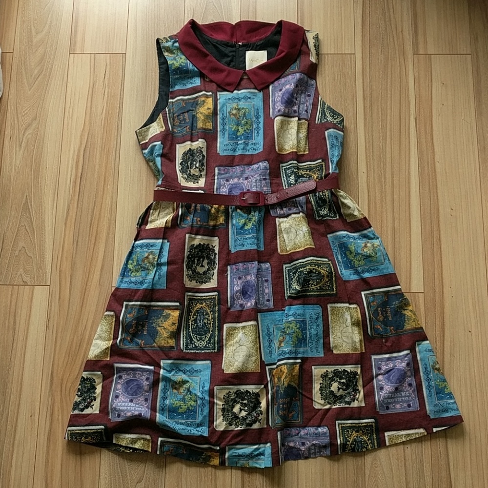 ModCloth vintage style book print dress